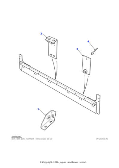 345100 - Land Rover Gusset-seat belt reinforcement