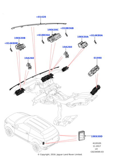 LR074976 - Land Rover Vent