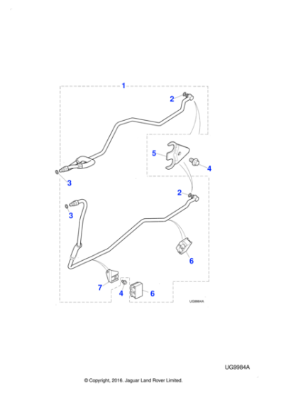 C2C6716 - Jaguar Oil cooler pipe bracket