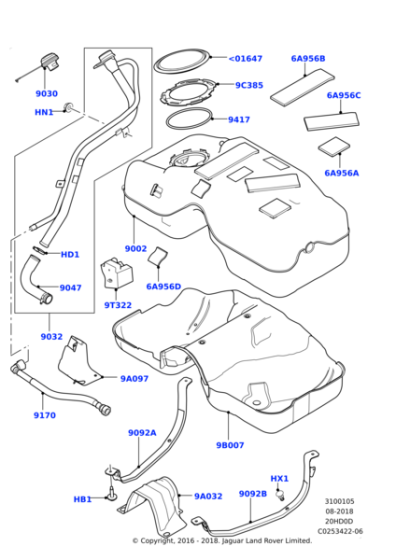 LR092778 - Land Rover Cap - Fuel Tank Filler