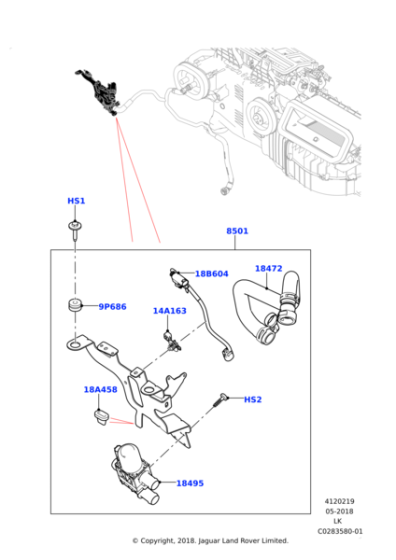 LR117170 - Land Rover Valve