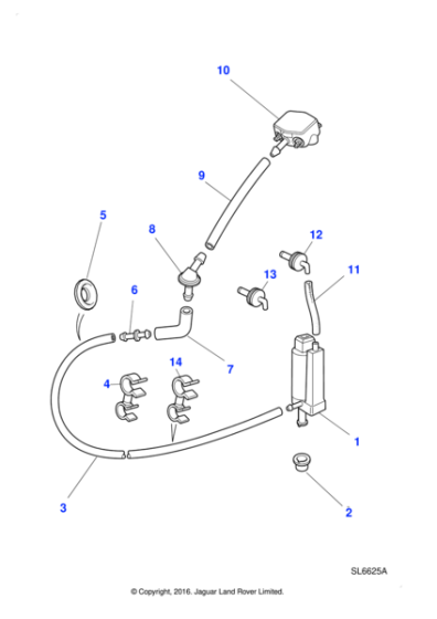 GJA8969AA - Jaguar Tube connector