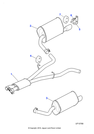 XR845969 - Jaguar Exhaust silencer