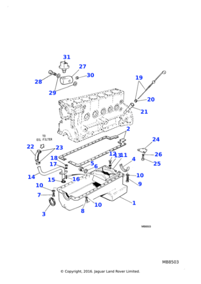 C19590 - Jaguar Sump gasket