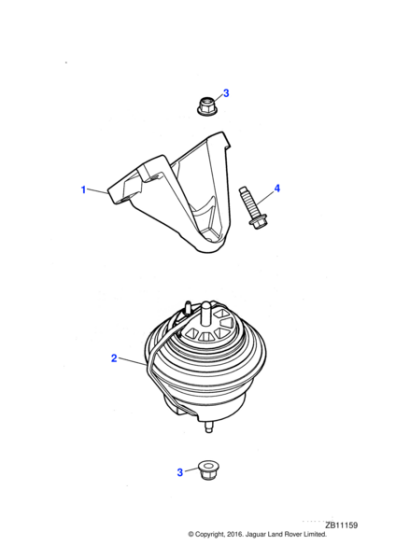 C2D16622 - Jaguar Engine mounting | Jaguar Land Rover Classic Parts