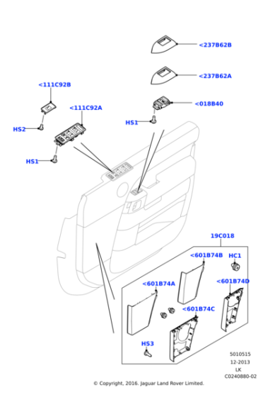 LR038027 - Land Rover Grille - Door Speaker