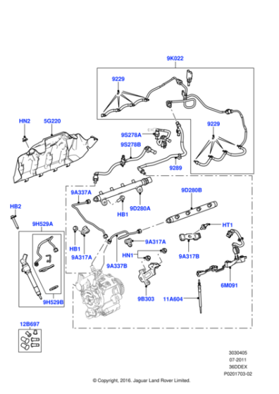 LR020512 - Land Rover Tube - Fuel