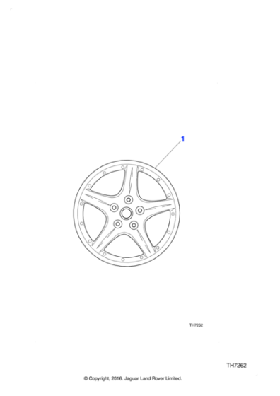 MXD6154AC - Jaguar Alloy road wheel