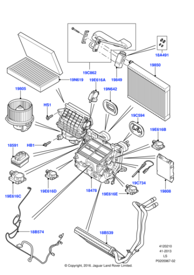 LR032288 - Land Rover Heater