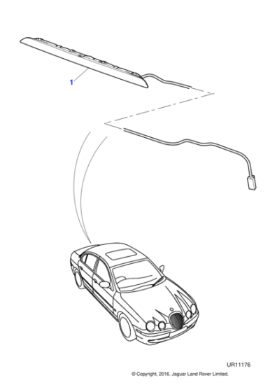 XR843178 - Jaguar High mounted stop lamp