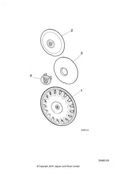 MNA6249GA - Jaguar Road wheel badge