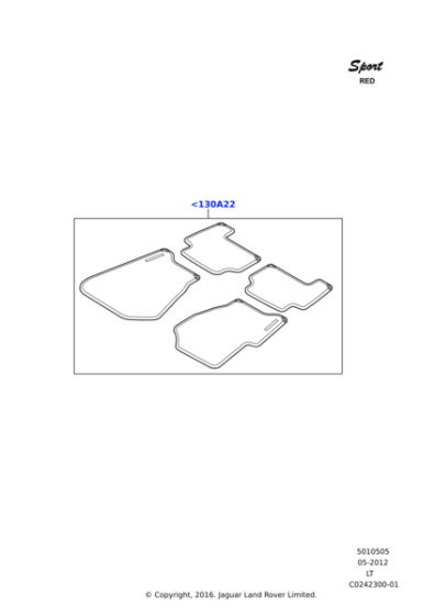 LR043691 - Land Rover Mats - Floor - Carpet - Set