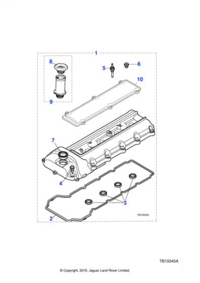 AJ85627 - Jaguar On plug coil cover