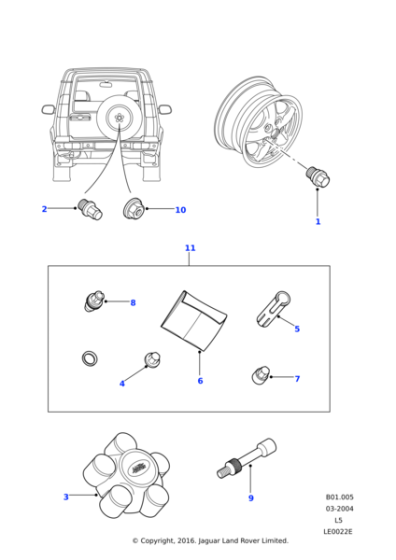 ANR3679 - Land Rover Nut - Hex.