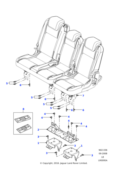 LR016264 - Land Rover Bracket - Seat Mounting