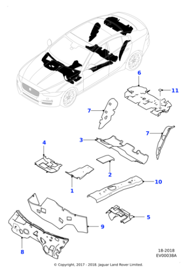 T4N14608 - Jaguar Insulation pad