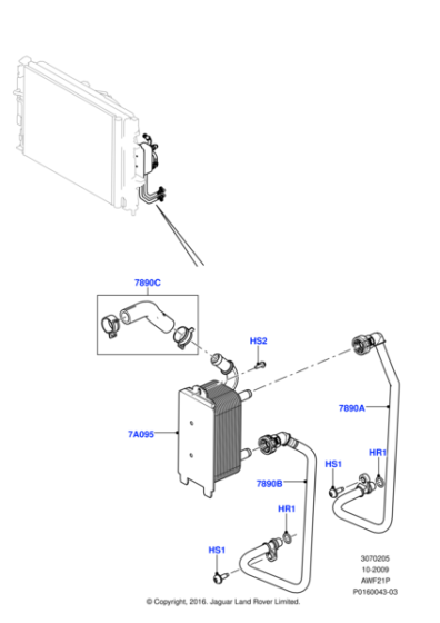 LR032544 - Land Rover Hose - Oil Cooler