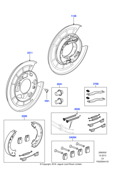 LR048810 - Land Rover Plate - Brake Back