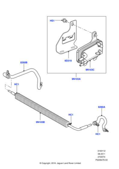 LR031827 - Land Rover Cooler - Fuel