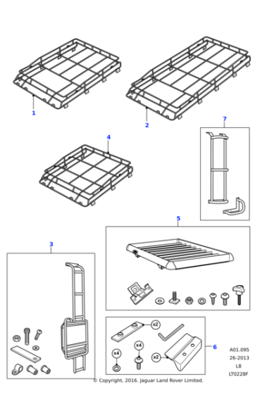 VPLDR0064 - Land Rover Rack assembly-roof