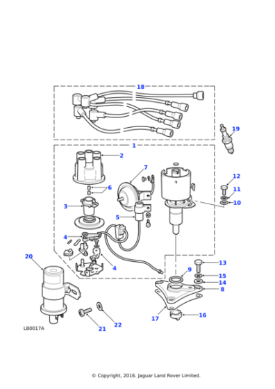 ERC3256 - Land Rover Set-high tension lead ignition