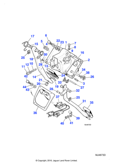 CAC5355 - Jaguar Brake pedal pad