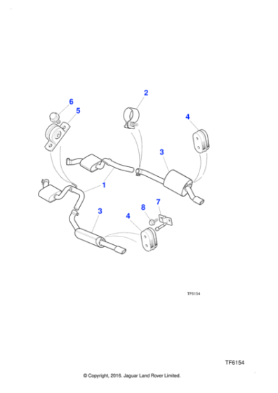 NJB6760AC - Jaguar Intermediate exhaust silencer