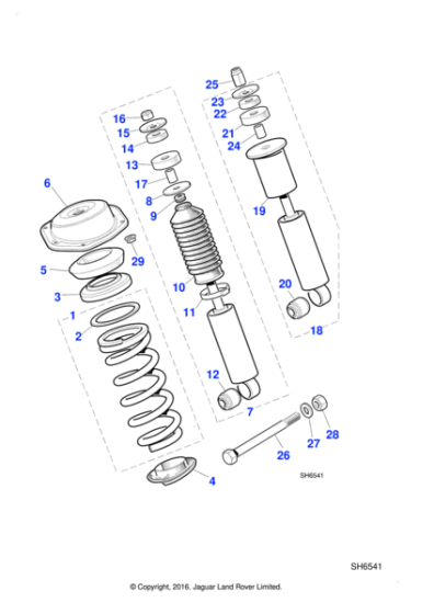 MNC3540AA - Jaguar Suspension damper