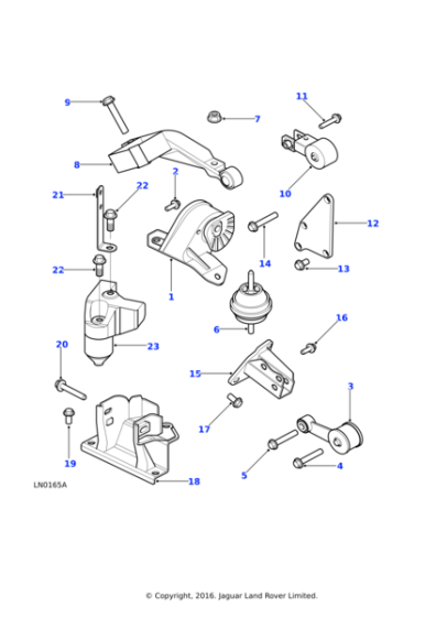 KKB000100 - Land Rover Mounting-left hand side engine