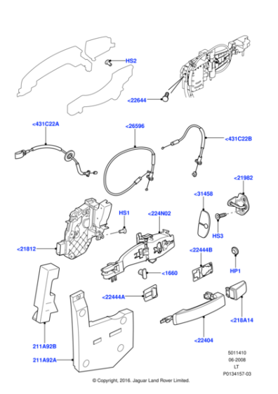CXJ500015LEP - Land Rover Cap - Door Locking Mechanism