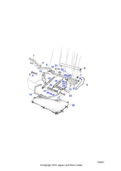 391422 - Land Rover Operating arm-trigger release