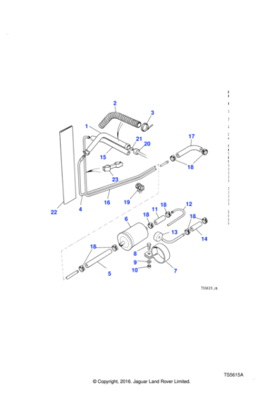 NTC5958 - Land Rover Filter assembly-in line fuel lines