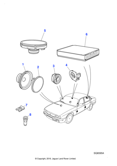 GNC1250AB - Jaguar Door speaker grille