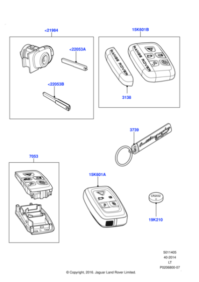 LR059384 - Land Rover KIT - KEY FOB COVER