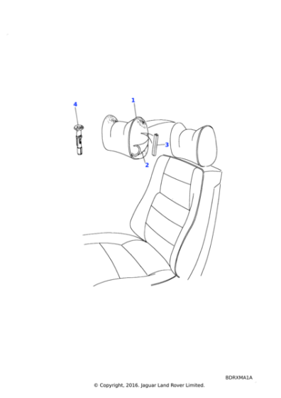 BTR7436LNF - Land Rover Headrestraint assembly
