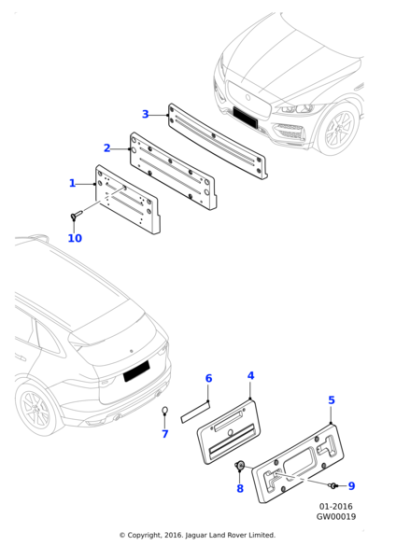 T4A6106 - Jaguar Number plate plinth
