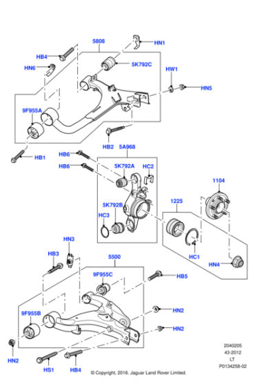 RHF500130 - Land Rover Bush