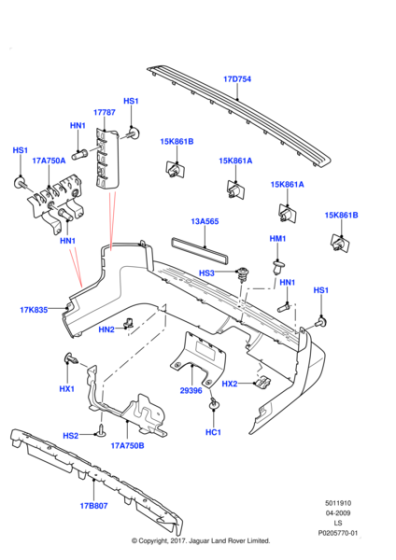 LR017351 - Land Rover Bracket