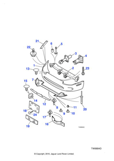 XR88883 - Jaguar Plastic rivet
