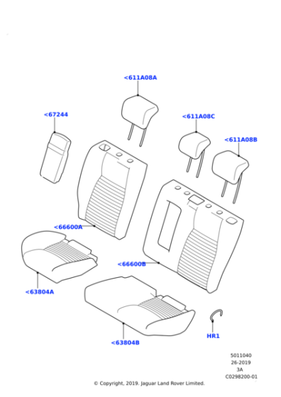 LR133991 - Land Rover Head Rest