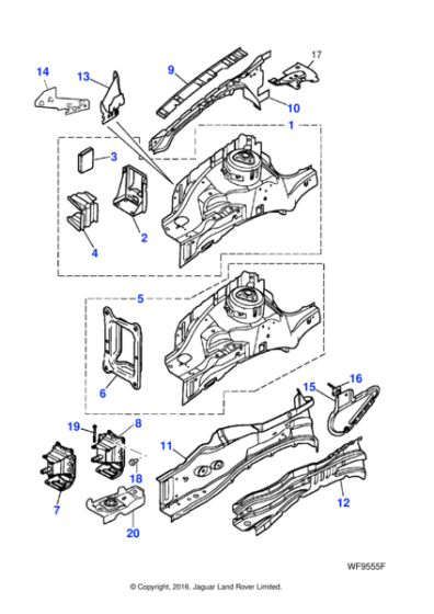 C2S4103 - Jaguar Bumper mounting reinforcement