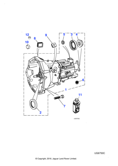 XR819022 - Jaguar Manual gearbox
