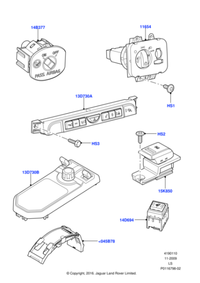 YUL501320 - Land Rover Switch