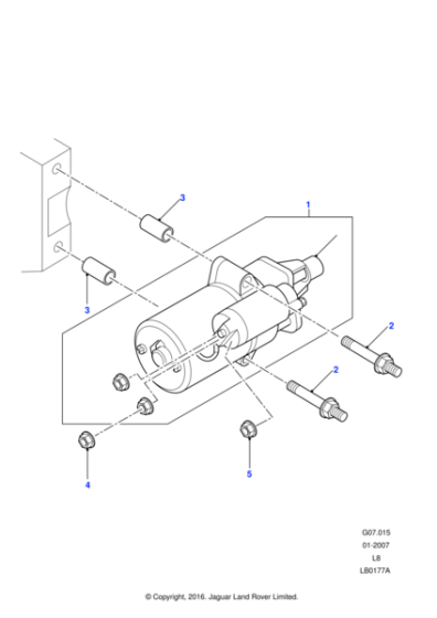 LR040669 - Land Rover Starter Motor
