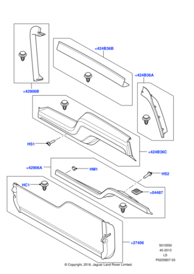 EYP500250 - Land Rover Screw