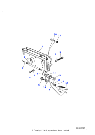 575815 - Land Rover Pedal assembly