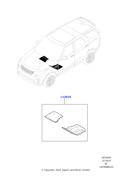 LR106215 - Land Rover Kit - Floor Contour Mat