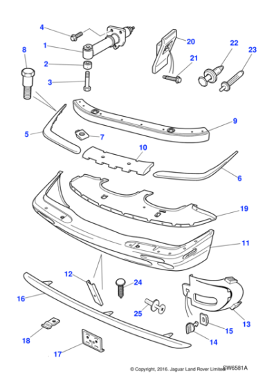 JZM100016 - Jaguar U-type spring nut