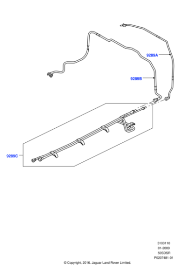 LR018278 - Land Rover Tube - Fuel
