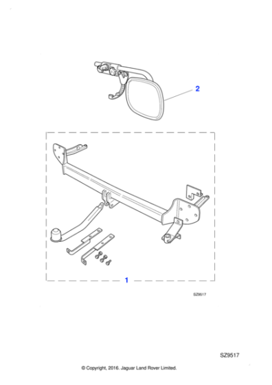JLM12007 - Jaguar Tow bar stabiliser